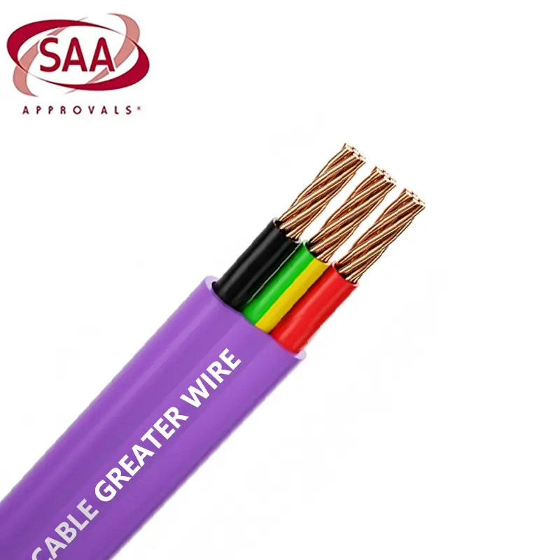 Flat Purple TPS Electrical Cable
