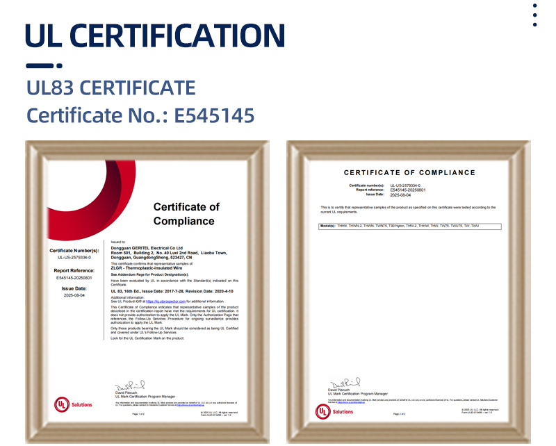UL83 Certificate