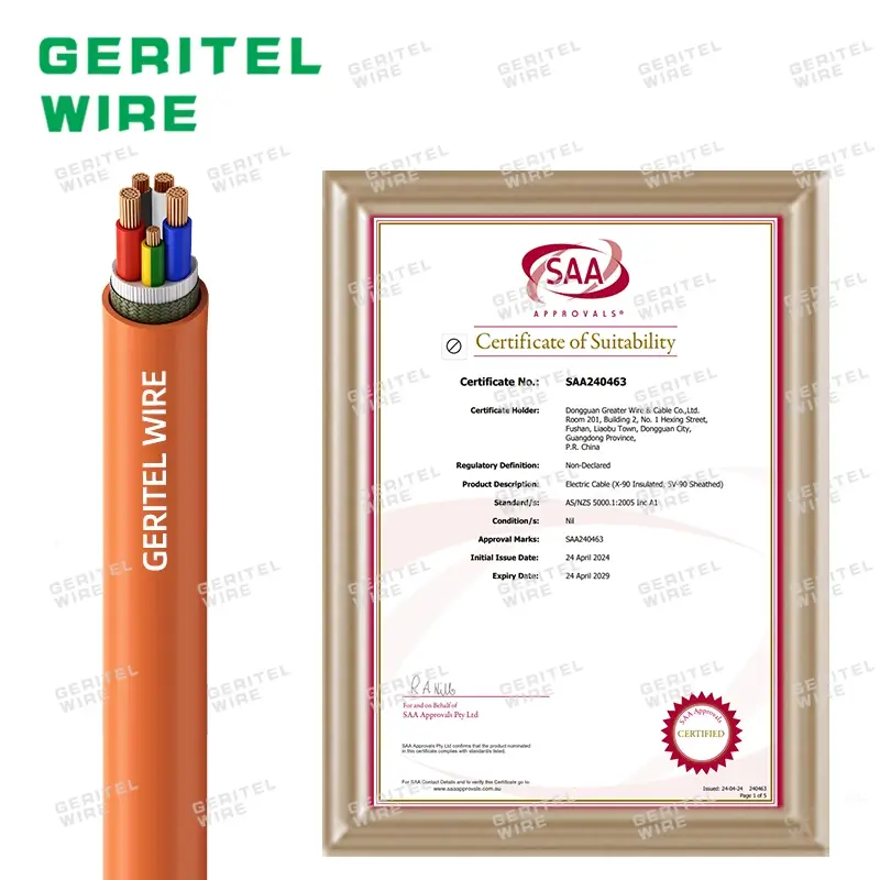 orange circular cable