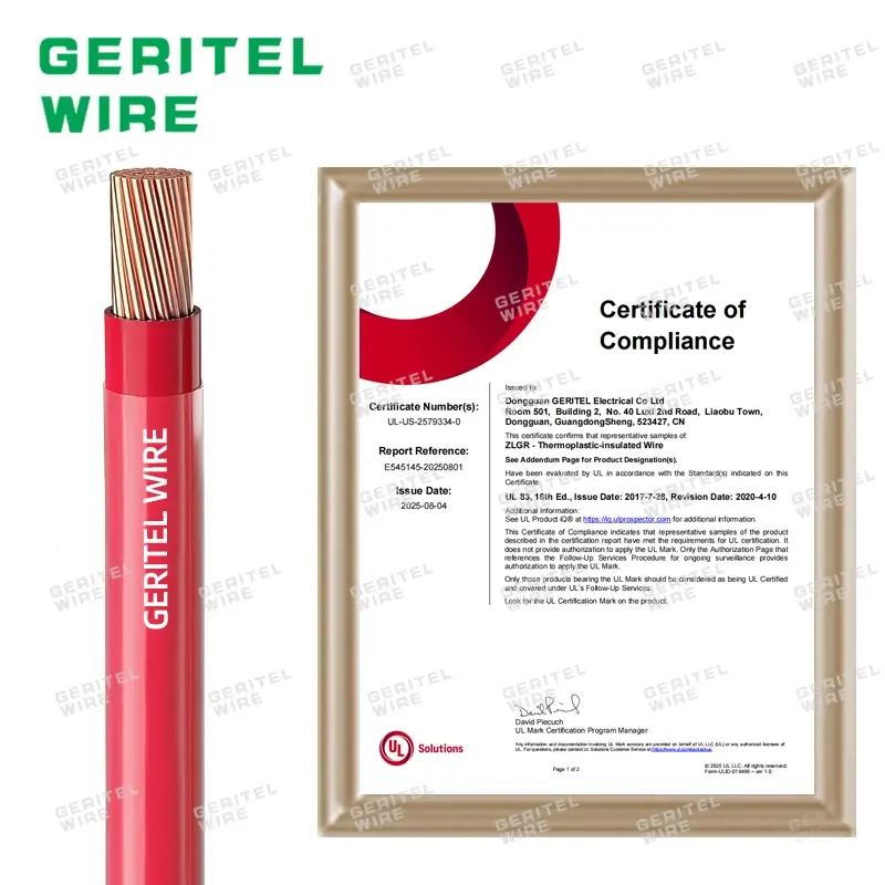 THWN-2 copper conductor nylon cable
