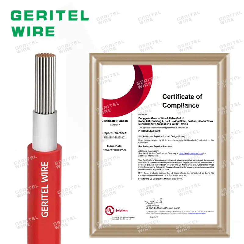 TÜV test reports cable