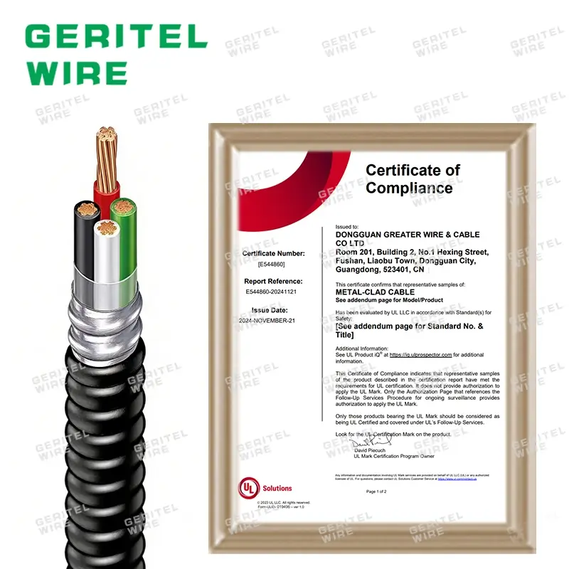 PVC JACKEDTED MC CABLE