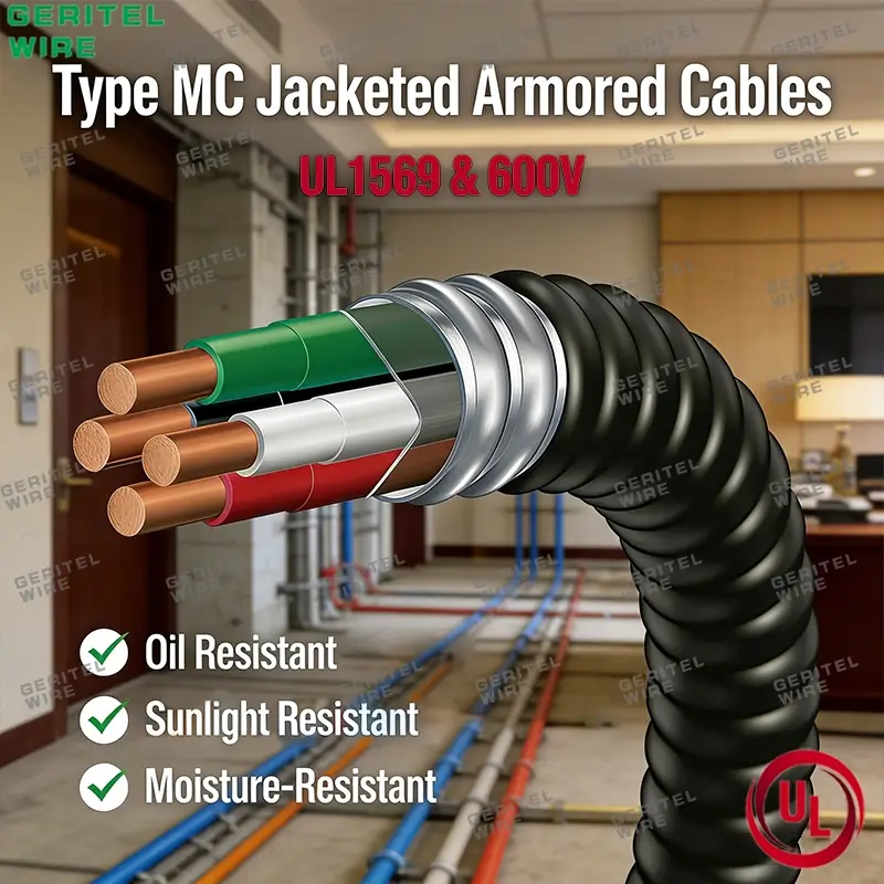 UL Type MC cable with PVC jacket