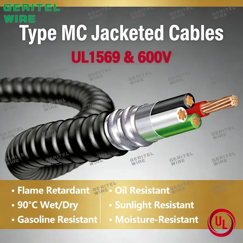 PVC Sheathed Metal Clad Cable for Indoor-Outdoor Transition Areas