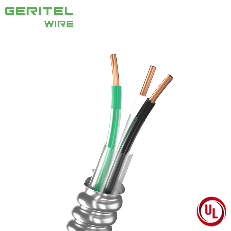3 AWG MC cable with PVC jacket and ground