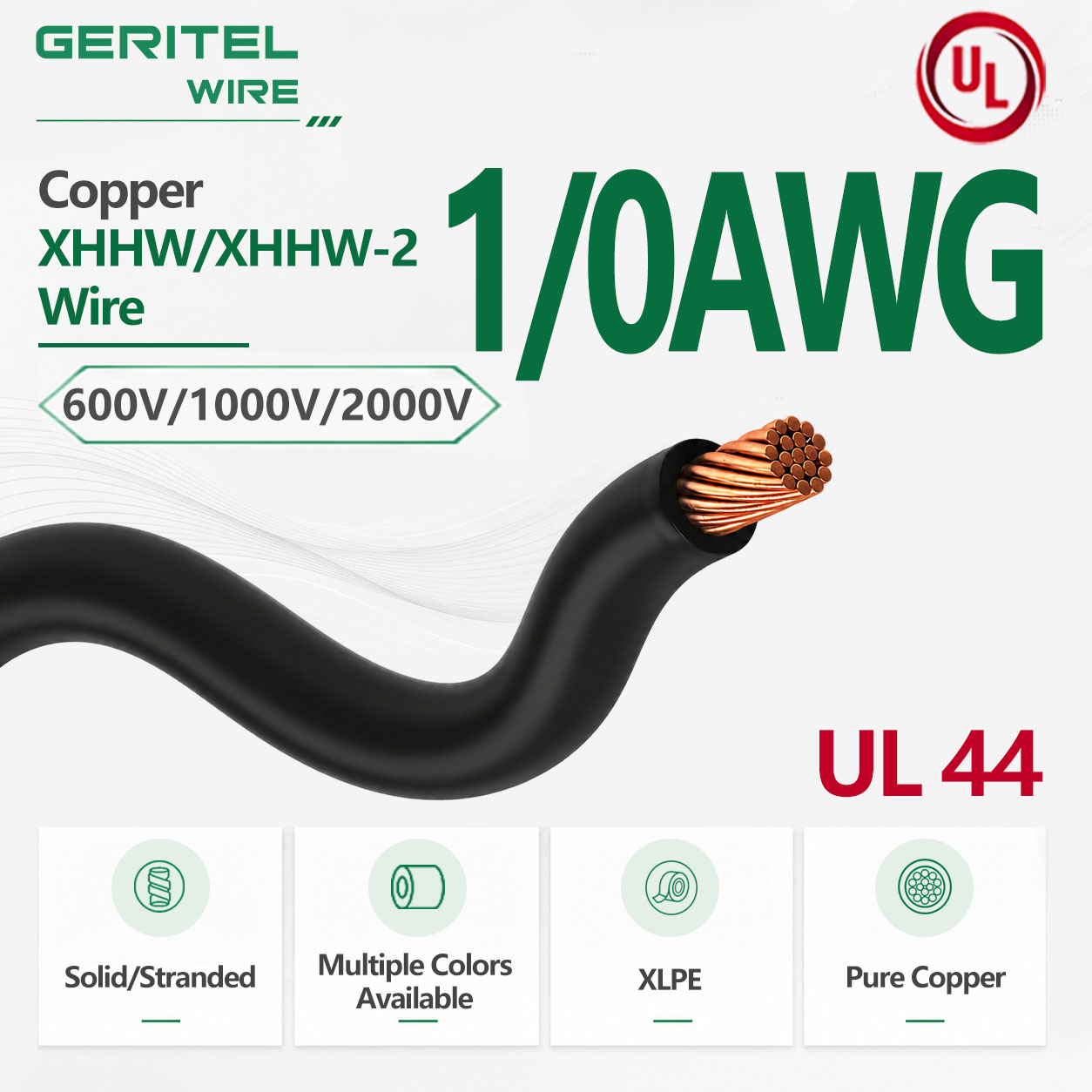 1/0 AWG XHHW/XHHW-2 Copper Building Wire– Power Feeder for Industrial Motor Control Centers