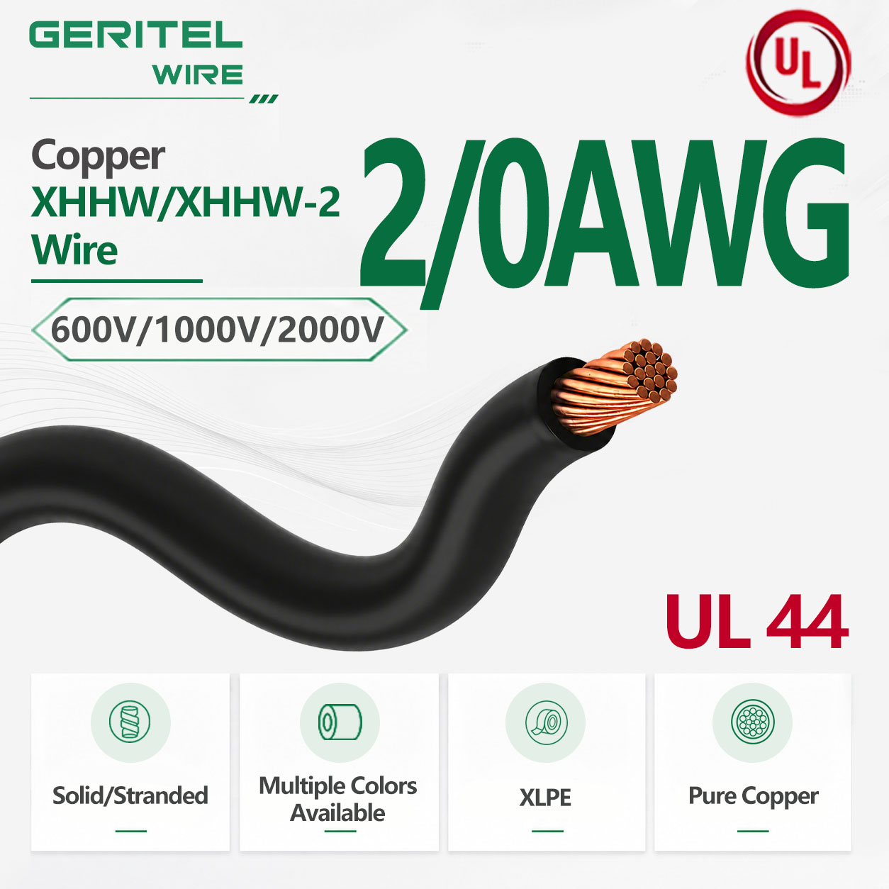 2/0 AWG XHHW/XHHW-2 Copper Wire– High-Ampacity Feeder for Large Motor Loads