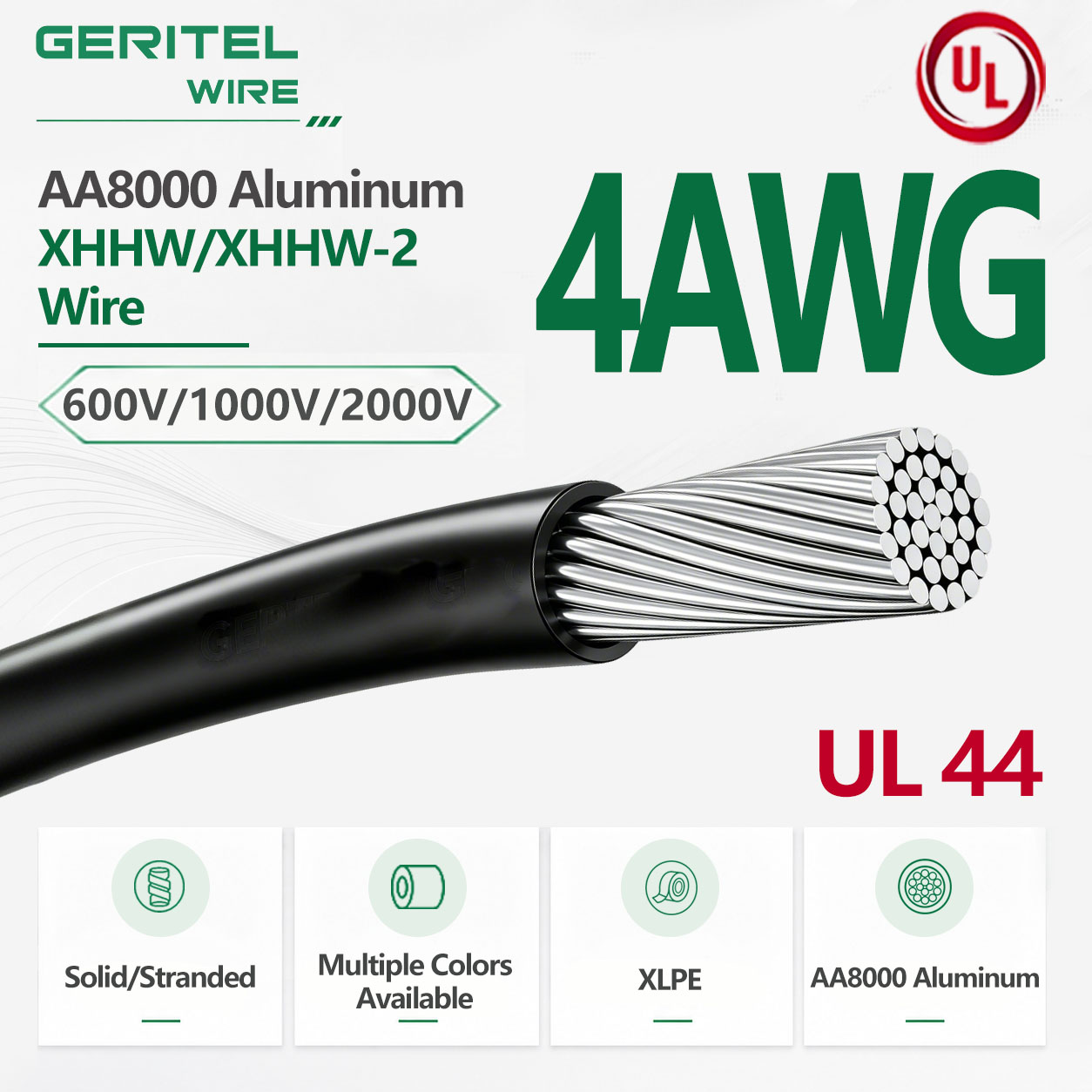AA8000 XHHW-2 4 AWG COMPARE 1000V & 2000V ALLOY CONDUCTORS AMPACITY CHART