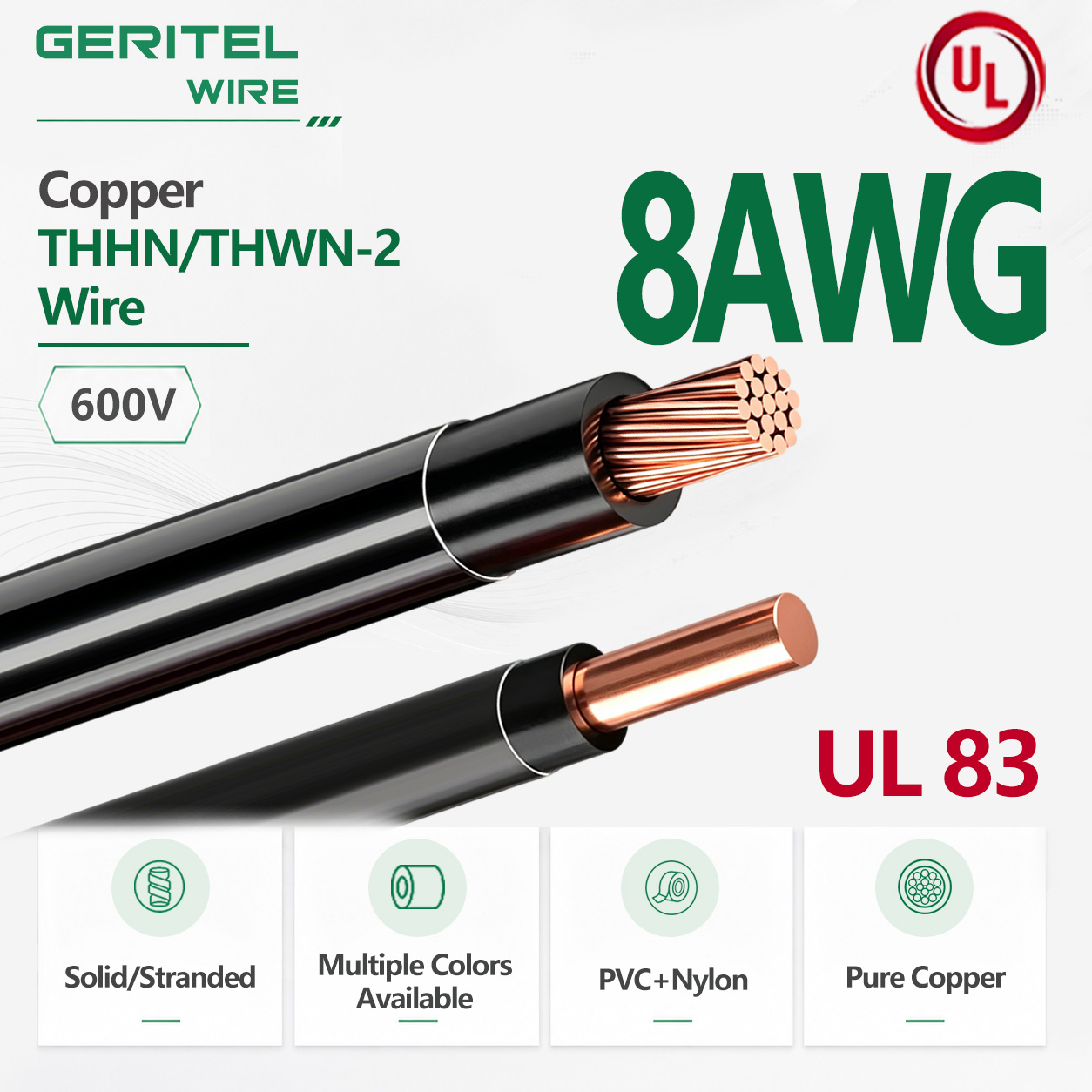 8 AWG UL83 Copper Building Wire for High-Rise Projects