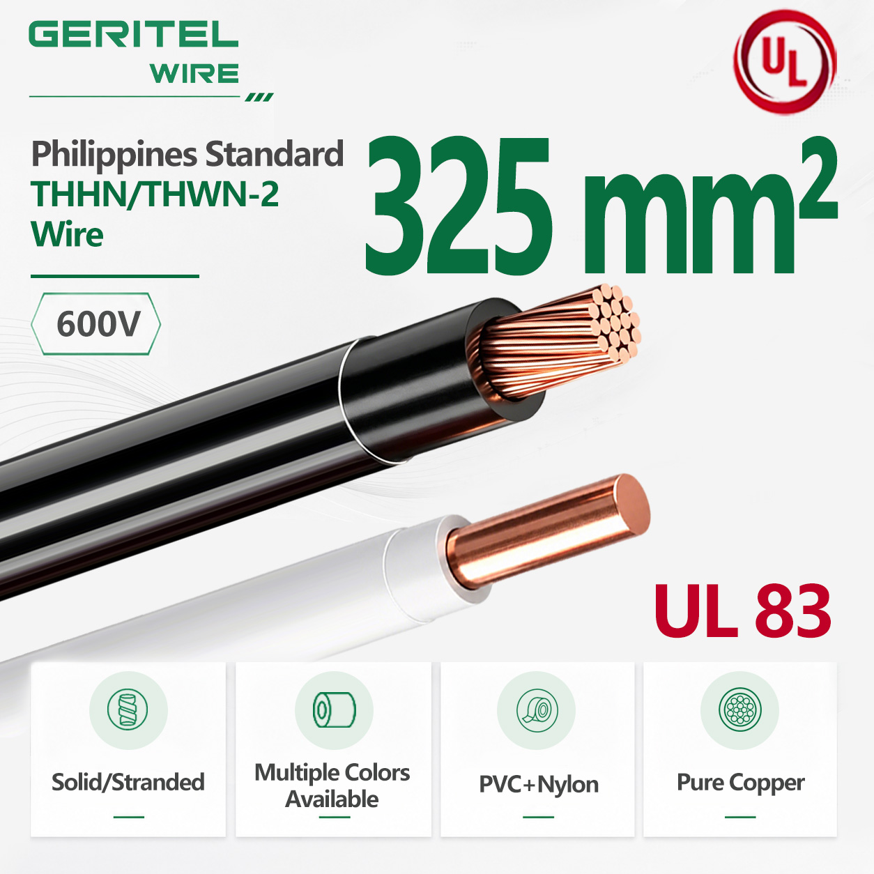 Maximize Ampacity with 325 mm² Copper THHN/THWN‑2 – Philippines Standard for Heavy Feeders
