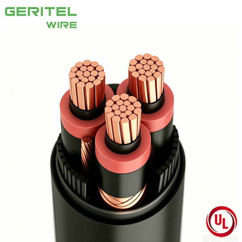 NEC compliant three conductor MV-105 cable
